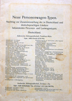 Wolfram "Die Motorfahrzeuge Modelle" Vehicletechnic 1928 (4674)